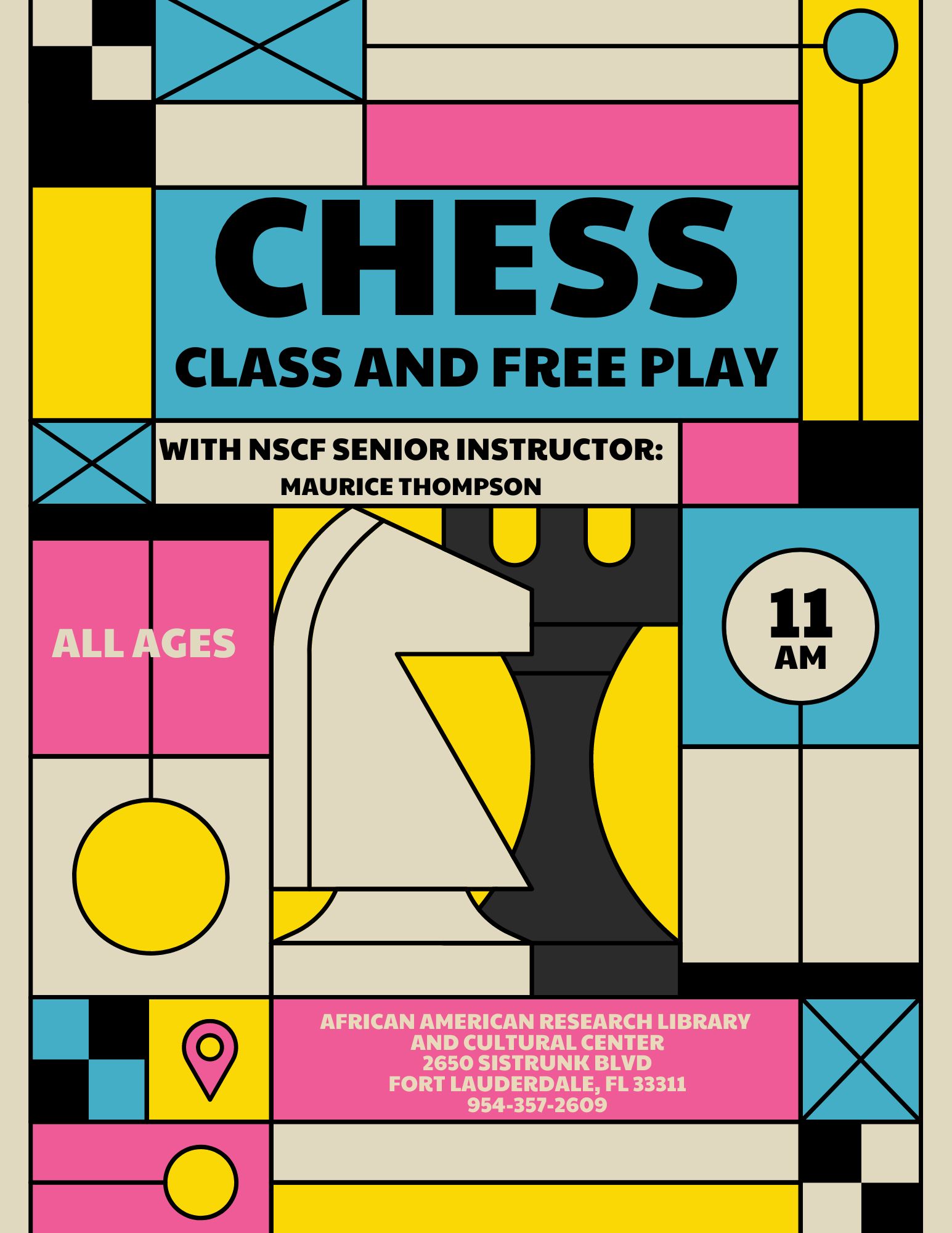 Chess Class and Free Play Flyer