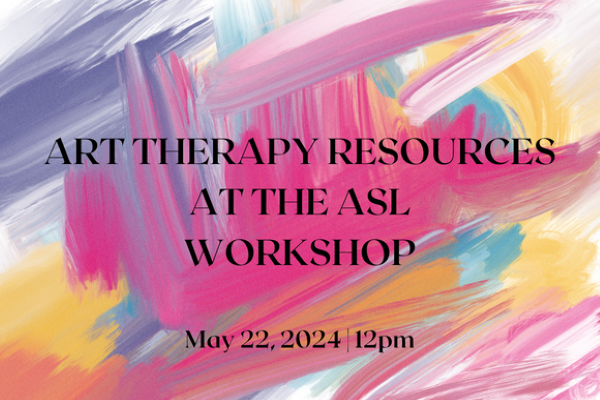 multicolored background with the words art therapy resources written on top