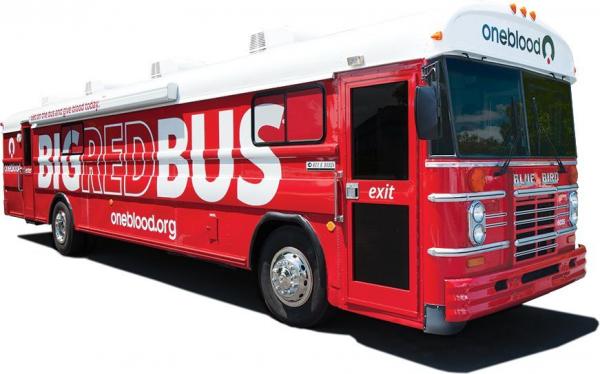 Image of the OneBlood Big Red Bus 